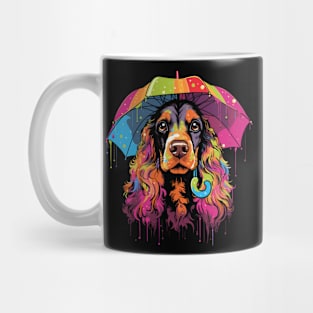 Cocker Spaniel Rainy Day With Umbrella Mug